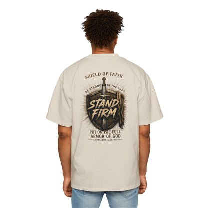 Stand Firm Shield T‑Shirt — Christian Faith Armor Graphic Tee