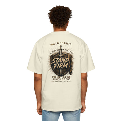 Stand Firm Shield T‑Shirt — Christian Faith Armor Graphic Tee