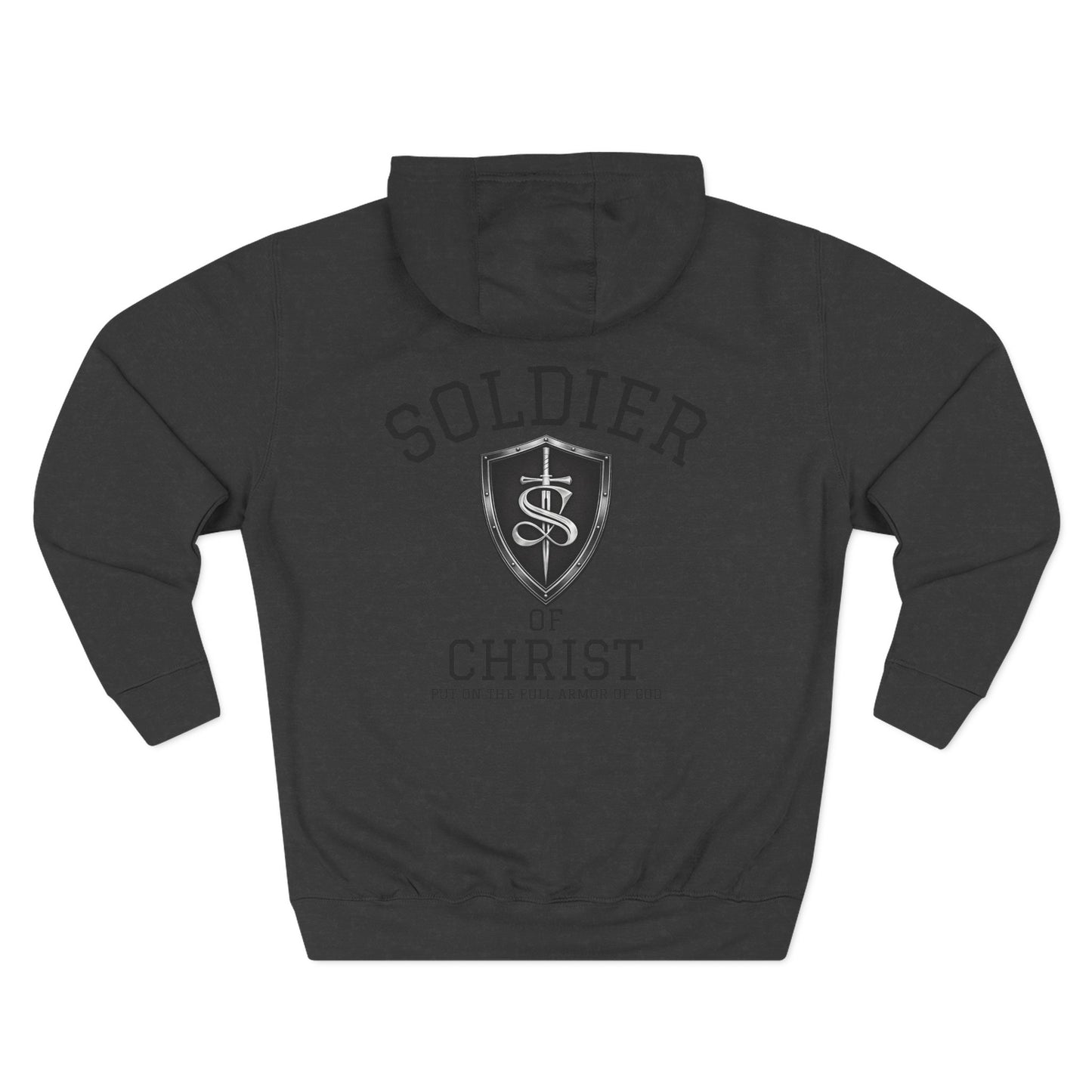 Christian Hoodie - "Soldier of Christ" Shield Fleece Pullover