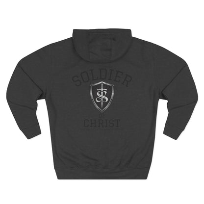Christian Hoodie - "Soldier of Christ" Shield Fleece Pullover