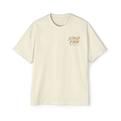 Stand Firm Shield T‑Shirt — Christian Faith Armor Graphic Tee