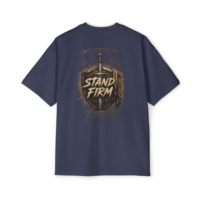 Stand Firm Shield T‑Shirt — Christian Faith Armor Graphic Tee