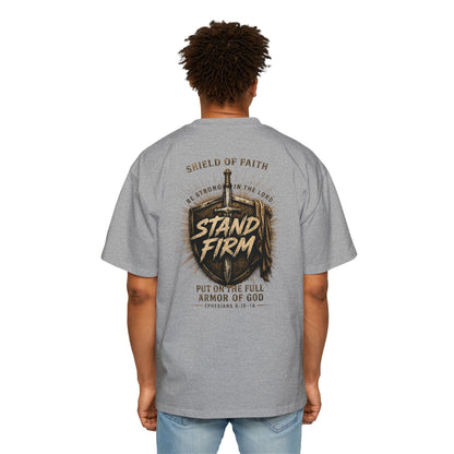 Stand Firm Shield T‑Shirt — Christian Faith Armor Graphic Tee