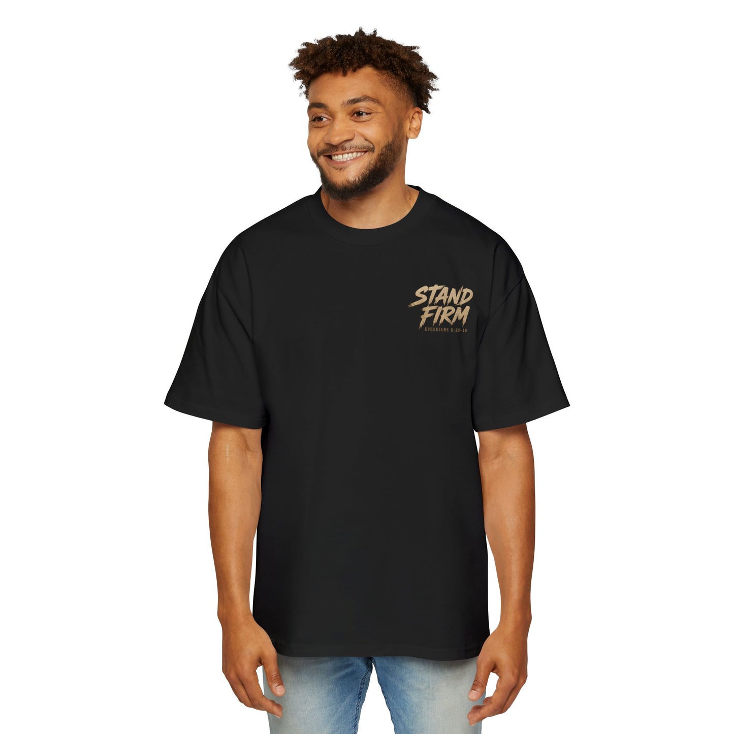 Stand Firm Shield T‑Shirt — Christian Faith Armor Graphic Tee